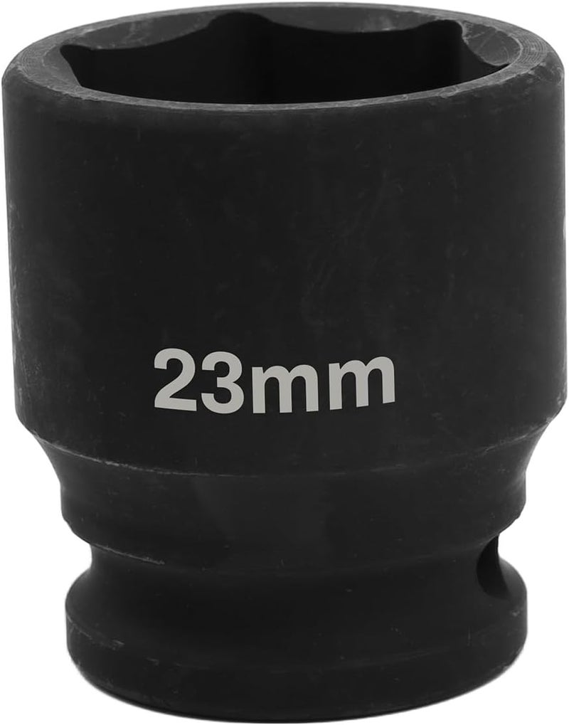 SUNKOO 1/2 Inch Drive 23mm Deep Impact Socket, CR-MO 6 Point Heavy Duty Metric Axle Nut Socket for Easy Removal of Axle and Wheel Hub Nuts - Image 1